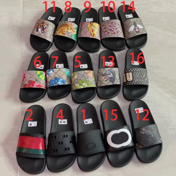 

mens boots flip flops slides sandals non-slip slippers beach sandal striped printed flower women hollow box 311, Black