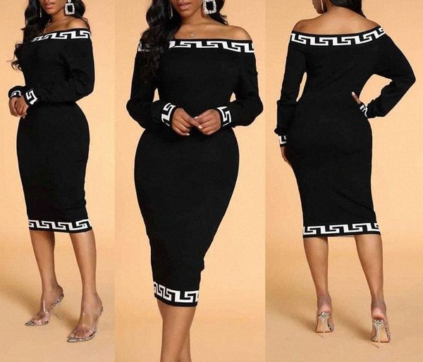 

skirts women black dress off shoulder long sleeves party bodycon slim fashion for event occationskirts j9ud#