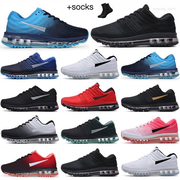 

mens 2017 running shoes walking sports brand man women fly black white red blue trainer sneakers size 36-45