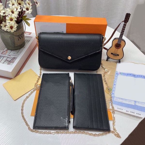 

chains cross body bag three-piece felicie handbags shoulder hobo women bags messenger flip handbag purse classic lady pouch fashion letters