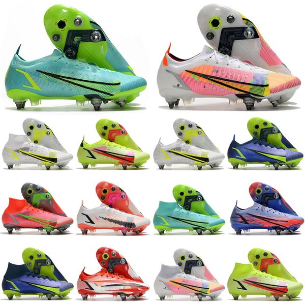 

mercurial superfly 8 elite fg mens soccer boots shoes leather black white anthracite metallic bomber grey korea volt football cleats sneaker