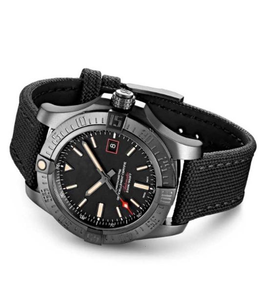 

new mens yellow seawolf automatic mechanical watch sapphire dress wristwatch stainless steel canvas leather man wristwatches, Slivery;brown