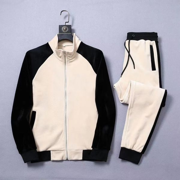 

men's sports suit football training suit with double-sided fleece lettered pattern players' long-sleeved sports suit#02, Gray