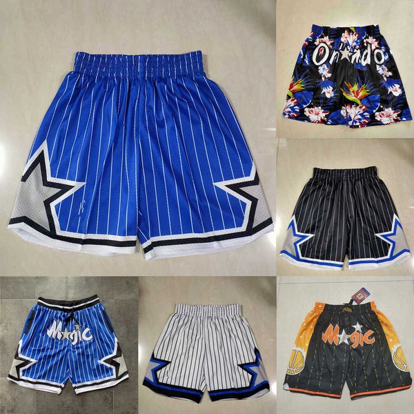 

orlando''magic''men throwback basketball shorts pocket, Black