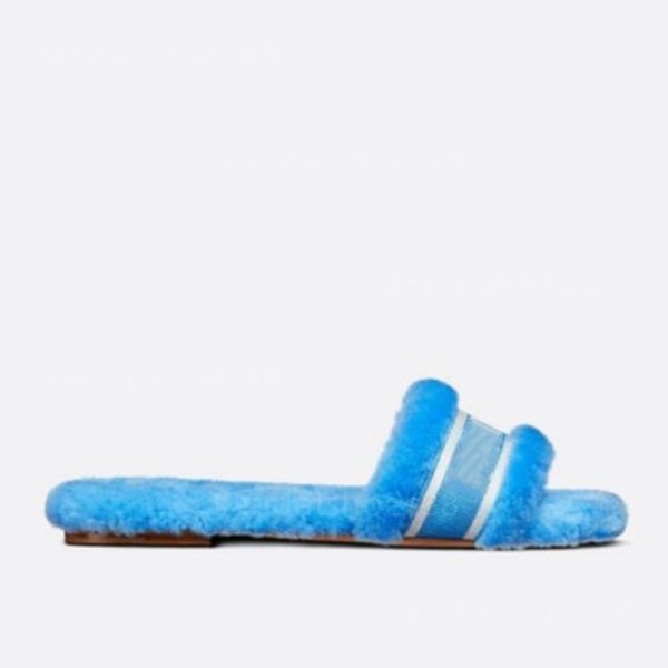 

fur slipper flat chez moi slide cotton embroidery shearling fluffy home winter slippers flip flops pink blue plush slides sandals fashion de, Black