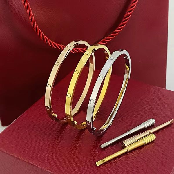 

4mm love bracelet fashion rose gold titanium steel fashion holiday gift accessories for men and women, Black