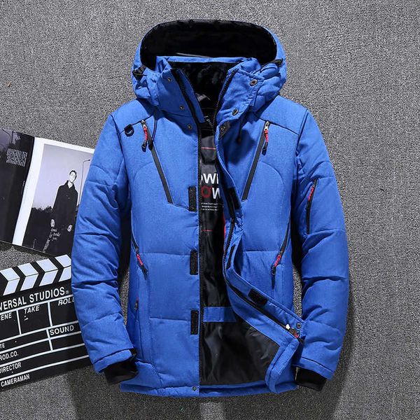 

men's new goose down jacket short men's winter outdoor thickened, Black