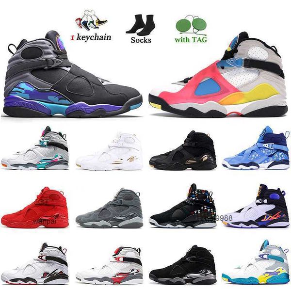 

8 men jumpman 8s doernbecher basketball shoes aqua black se white multicolor south beach quai 54 three peat chrome cool grey mens jordon