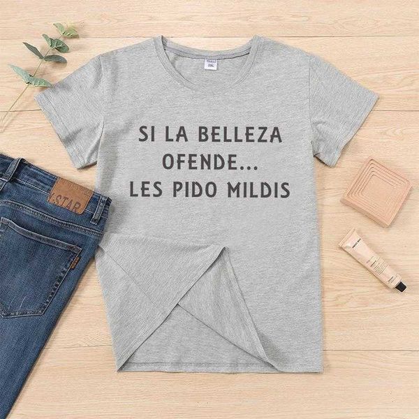 

funny spanish phrase women t-shirts camiseta de mujer short sleeve letter, White