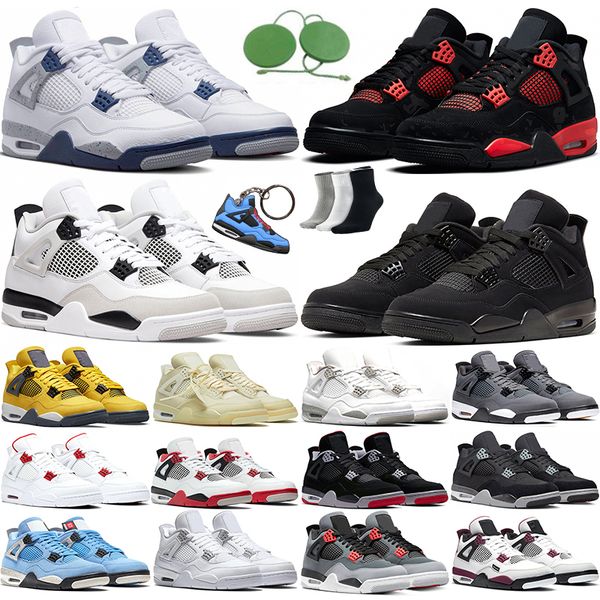 

jumpman og 4 4s basketball shoes midnight navy red thunder sail black cat infrared pure money university blue white oreo shimmer mens womens