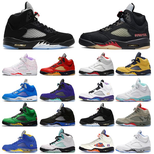

jumpman 5s 5 basketball shoes mens womens gore-tex noir burgundy bordeaux oreo fire red bluebird men women trainers outdoor sports sneakers