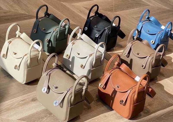 

herme herme handbag lindys mini doctor kit imported tc leather manual wax thread single shoulder diagonal straddle portable women's bag