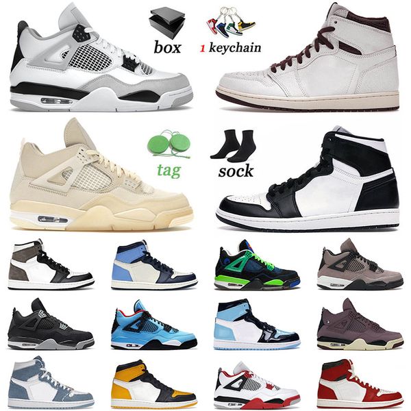 

1 men basketball jumpman shoes 4 4s iv ts black white a ma maniere offs white sail heirloom red thunder jorden1s violet oreo sneakers traine