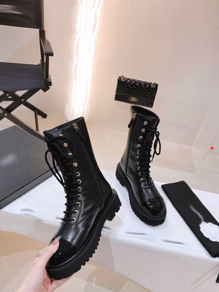 

love women boots chunky heel martin laureate boot black white yellow size uk4.5-uk8.5 martins woman shoes -m092