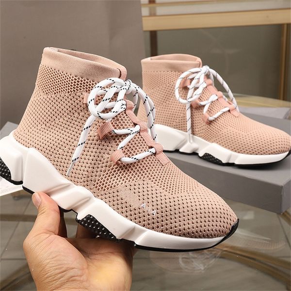 

fashion boots balencaigaity casual men women luxury design winter warm heel snow leather thick soled sock boots 02-09, Black