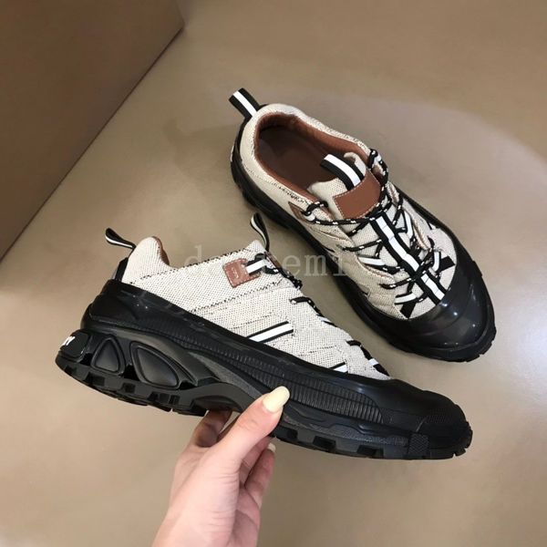 

designer arthur sneakers check mens casual shoes striped vintage shoe luxury vintage trainers lace-up platform cotton sneaker pl, Black