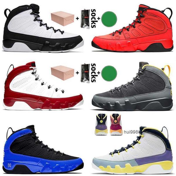 

with box men women 9s basketball shoes jumpman 9 chile red university blue change the world sneakers oregon ducks trainers size 40-47 jordon, Black