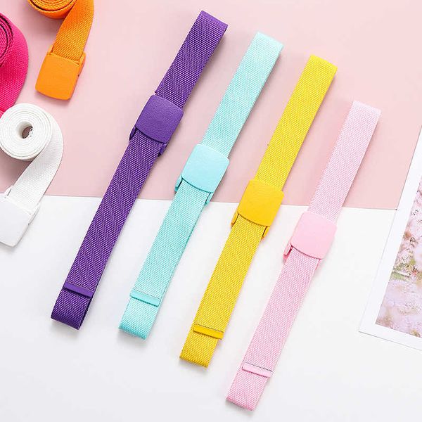 

20 pcs wholesale colorful nylon tactical kawaii cute fashion clothing accessories canvas kids belts colors, Black
