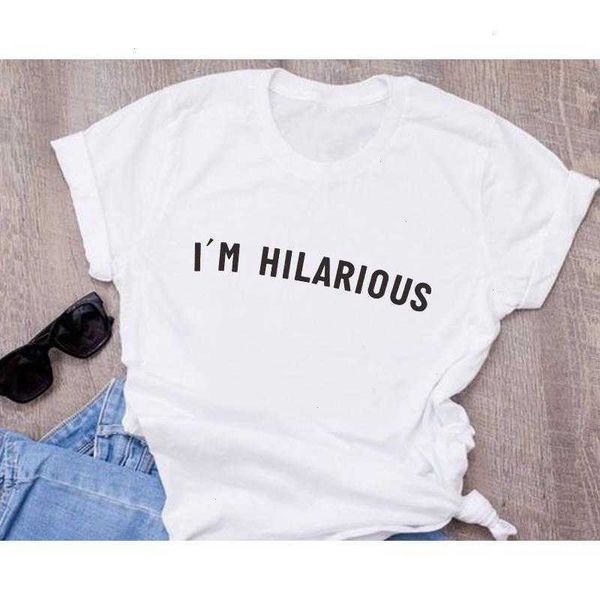 

im hilarious womens t shirt aesthetic t-shirts clothes summer casual letter, White