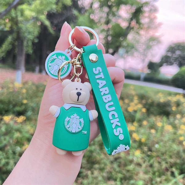 

keychains creative threedimensional cute milk tea key chain star dad coffee cup keyring pvc car accessories cake decoration blind box small, Silver