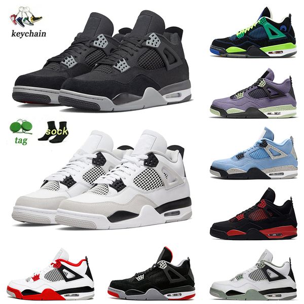 

military black cats canvas 4s basketball shoes jumpman 4 doernbecher midnight navy seafoam offs white sail red thunder bred men women j4 fas