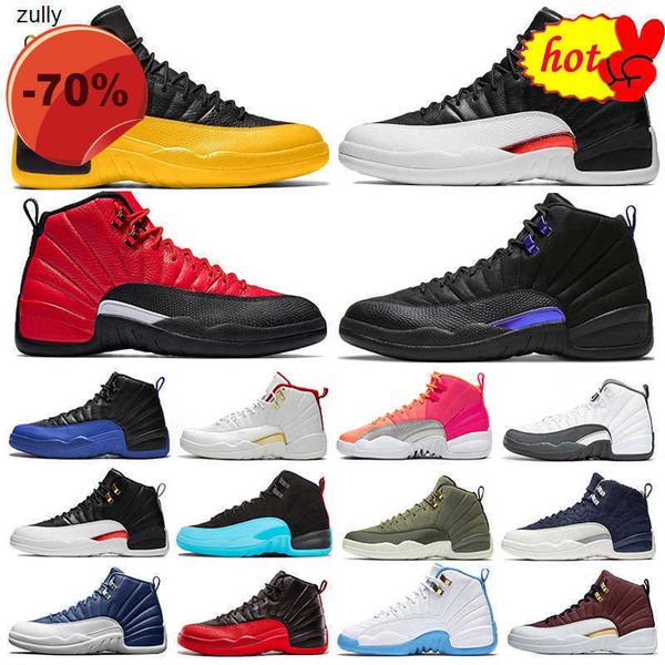

new style 12 12s xii men basketball shoes flu game indigo dark concor fiba gym red winterized taxi mens trainers outdoor sports sneakers
