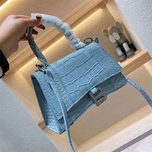 

designer balenciga handbags 2022 bags hourglass crocodile pattern leather women's wallet one shoulder messenger