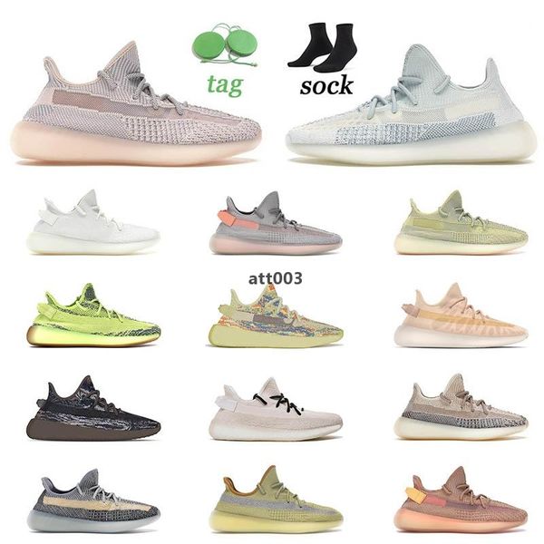 

yeezzy yezzzy boosts shoe 35 v2 5 7 kanyes yezzies''350 men women designer running shoes platform sneakers ash pearl static black