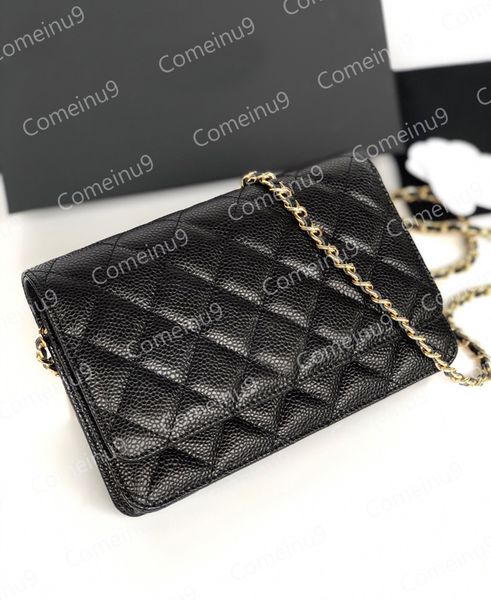 

wholesale original caviar chain flap bag purse women lambskin quilted crossbody shoulder bags gold silver hw small purses designer with box