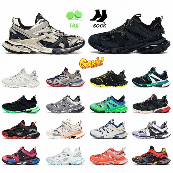 

shoes black leather platform balencigas tracks triple white designer sneakers tess gomma track trainer nylon printed 3 trainers mens womens