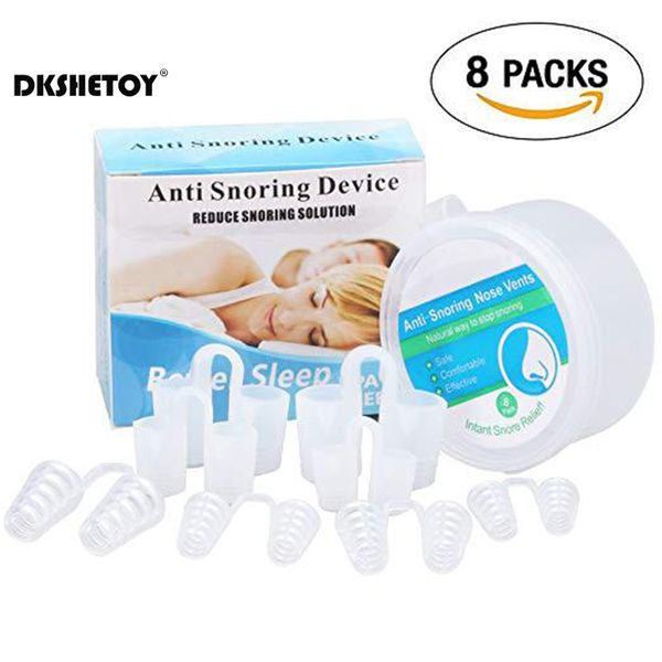 

costumes 8pcs silicone anti snoring nose vents clip relieve guard nasal dilator ssnore easy sleeping breath aid with 4 sizes cospl, Black