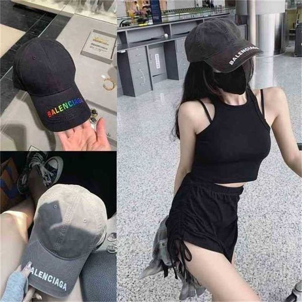 

cap caps balencaigcaps grey washed buy base embroidered letter duck tongue hat for men and women 18lil j6ss, Blue;gray