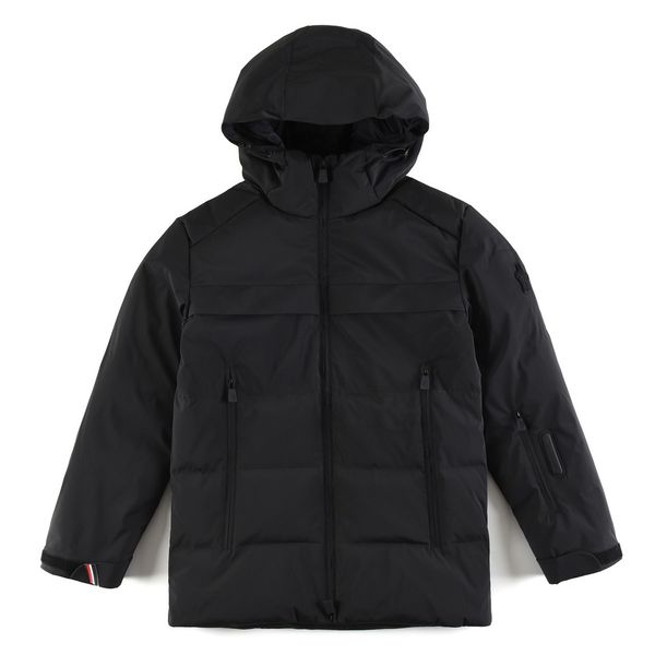 

classic slim short hooded down jacket warm jacket casual outdoor sportswear, Black