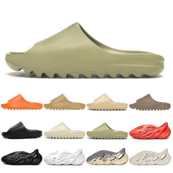 

yeesys kanyes slip-on fashion slides sandals bone slide foam men women enflame orange royal blue sandal desert sand resin moon earth brown s, Black