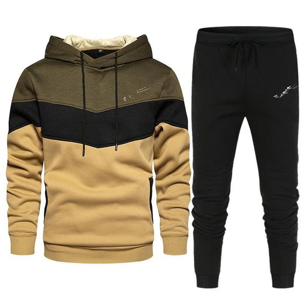 

mens tracksuits sweater trousers set designer hoodies streetwear sweatshirts sports suit embroidery plush letter decoration thick hoodies me, Gray
