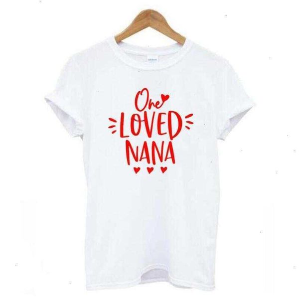 

one loved tee nana fashion valentines day girl t shirt women funny short, White