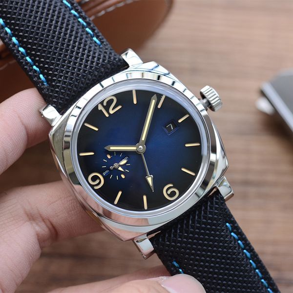 

watch mens watch automatic mechanical watches luminous montre de luxe wristwatch 45mm waterproof five needles, Slivery;brown