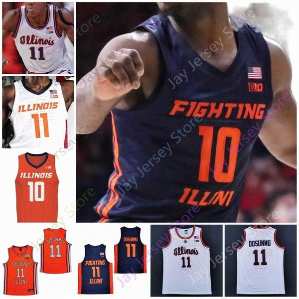 

college basketball wears 2023 illinois fighting illini basketball jersey ncaa andres feliz giorgi bezhanishvili griffin nichols nunn anderso, Black