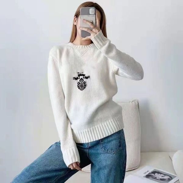 

men designer classic sweaters knit mens clothing pullover sweater prada animal print casual winter hoodie pullovers women sweater pradas, Black;brown