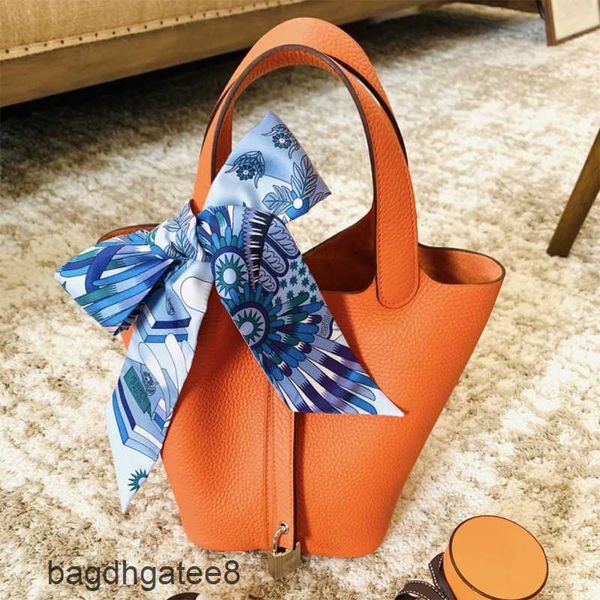 

basket designer scarf bag he handbag 2023 picotin pony locks tote bucket purse handbags fashion bags togo vegetable pis1