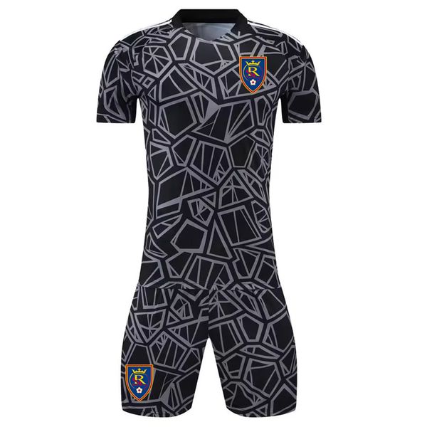 

goalkeeper kits running sets 22-23 salt lake soccer jerseys men football shirt 2023 sport short sleeves goalie mens kit sports wear, Black;blue