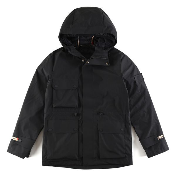 

winter down jacket thickened warm jacket casual outdoor sportswear, Black
