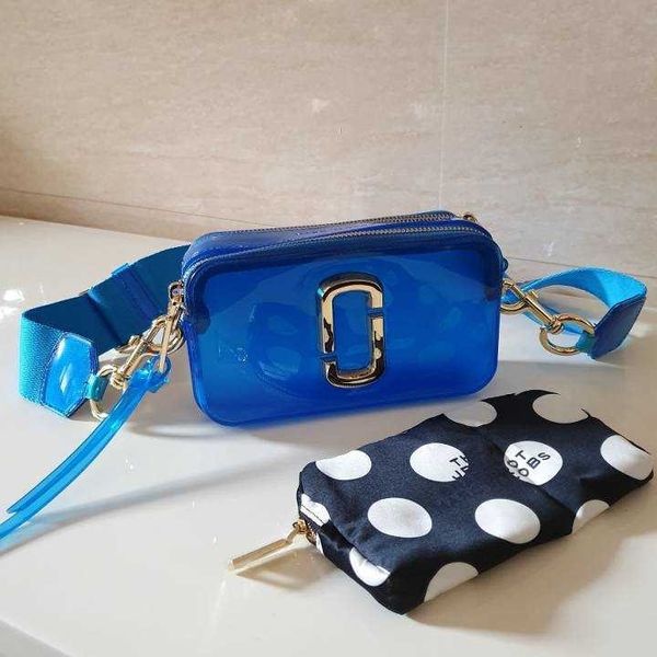 

luxury marc's jacob handbag designer bags tote small glitter jelly snapswomen's camera bag blue mj n469