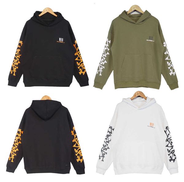 

fleece designer hoodie mans hoodies print with bone letters sweatshirts womens hoodys luxury jogger men pants sweater fashion tracksuit leis, Black