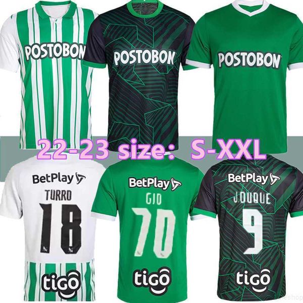 

2022 2023 atletico nacional medellin soccer jersey gio andrade d.pabon j.duque turro j.barera 22 23 home away third atletico nacional, Black;yellow