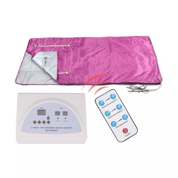 

pink slimming detox remote infrared sauna blanket bag with arms