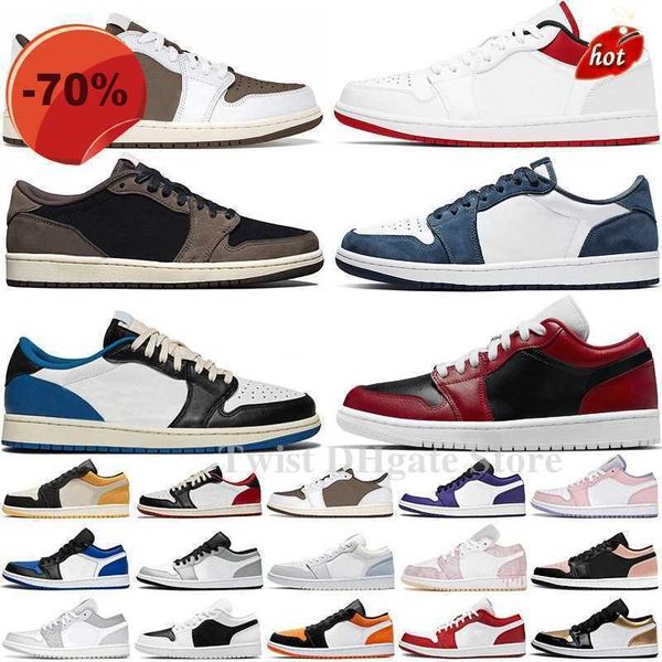 

2022 mens 1 low running shoes university red black cyber jumpman lows travis unc blue 1s cactus jack bred toe woman sports sneakers classic