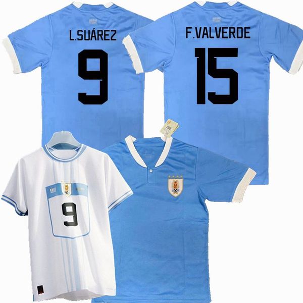 

player fans version 2022 2023 uruguay soccer jersey national team e cavani d nunez f valverde g de arrascaeta r araujo g varela .suarez foo, Black;yellow