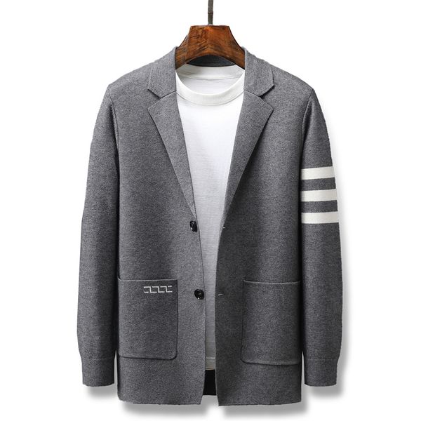 

mens designer cardigans long sweaters long sleeve soft sweater winter autumn outwear knitted coat business cardiga men's pullover casua, White;black