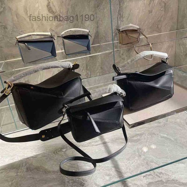 

designer bags loews fashion puzzle 2022 bag leather mini geometric portable splicing soft leather women's single diagonal pillow hjaq